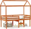 The Living Store Hochbett mit Dach Wachsbraun 90x200 cm Produktbild-Vorschau 2