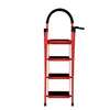 Escabeau pliant 4 marches Acier pliable avec poignée Rouge Voir les images du produit 7