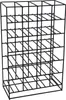 A black metal wine rack with multiple shelves and compartments. Produktbild-Vorschau