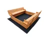 Sandkasten WOODLI mit Deckel und Sitzbänken Holzsandkasten Produktbild-Vorschau 2