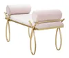 FURNLUX Ottomane Band Rosa 113cm / Hauptfarbe: Rosa / Produktbild-Vorschau 2