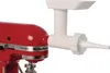 A red KitchenAid stand mixer with a white meat grinder attachment. Anteprima dell’immagine prodotto