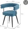 ML-Design Esszimmerstühle drehbar 4er Set in Blau Produktbild-Vorschau 7