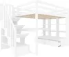 Łóżko na antresoli 140x200 cm z biurkiem, półkami, 2 Podgląd zdjęcia produktu 9