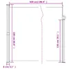 vidaXL Seitenmarkise Ausziehbar Dunkelgrün 220x500 cm Produktbild-Vorschau 8