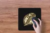 MuchoWow® Mauspad Mousepad Blatt - Gold - Pflanze 30x30 cm Produktbild-Vorschau 3