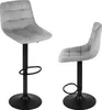 2er Set Barhocker Barstuhl mit Rückenlehne höhenverstellbar Produktbild-Vorschau 5