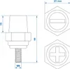 2x Batteriepoladapter Zinkgewinde M6 – Plus/Minus Produktbild-Vorschau 5