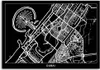 Leinwandbild dubai - stadtplan 90x60 cm Feeby grau wandbild Produktbild-Vorschau 3