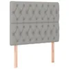 The Living Store LED Kopfteil Hellgrau 90x7x118/128 cm Produktbild-Vorschau 4