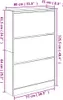 vidaXL Botník Sonoma dub 80x21x125,5 cm Materiál na bázi Náhled obrázku produktu 7