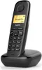 A black Gigaset cordless phone is shown on its charging base against a white background. Produktbild-Vorschau