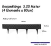 BigDean 3,2 m Rasenkante mit 4 Elemente á 80 cm - Biegbarer Produktbild-Vorschau 4