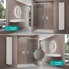 doporro Porte de Douche Transparent pour Niche 110cm Paroi Voir les images du produit 6