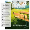 A picnic table and benches set up in a grassy outdoor setting. Produktbild-Vorschau