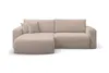 A beige corduroy sectional sofa is shown against a white background. Produktbild-Vorschau