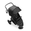 A black stroller is shown from a top-down diagonal angle against a white background. Produktbild-Vorschau