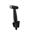A black bidet sprayer with its holder, isolated on a white background. Podgląd zdjęcia produktu