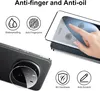Marketing image showing a phone screen protector with features like waterproofing, anti-fingerprint, 9H hardness, and anti-scratch. Anteprima dell’immagine prodotto