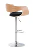 TPFLiving Barhocker Kingsley Holz/Stoff Natura/Schwarz Produktbild-Vorschau 4