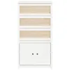 vidaXL Highboard White 80x35x154 cm Masivní borovicové Náhled obrázku produktu 5