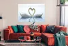 MuchoWow® Poster Schwäne - Herz - Ehepaar 120x80 cm - Produktbild-Vorschau 2