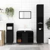 vidaXL Badschrank Schwarz 80x33x60 cm Holzwerkstoff Produktbild-Vorschau 2
