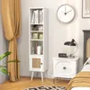 COSTWAY, armario alto de ratán, armario de baño con 4 Vista previa de la imagen del producto 2