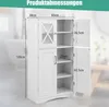 COSTWAY Armoire de salle de bain avec 4 portes et étagères Voir les images du produit 6