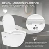 LuxeBath bezrantowa toaleta wisząca, długa 54 cm, biała, Podgląd zdjęcia produktu 3