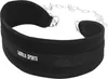 A black dip belt with a silver chain is shown against a white background. Náhľad obrázku produktu