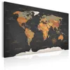 Vliesstoff Leinwandbild - World Map: Secrets of the Earth Produktbild-Vorschau 3