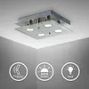 B.K.Licht LED Deckenleuchte Nickel matt quadratisch 25cm 4 Produktbild-Vorschau 7