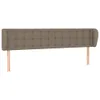 The Living Store Kopfteil mit Ohren Taupe 203x23x78/88 cm Produktbild-Vorschau 3
