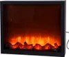 A black framed electric fireplace with LED flames. Náhled obrázku produktu