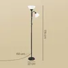 VASAGLE Deckenfluter Stehlampe mit Verstellbarer Leselampe Produktbild-Vorschau 8