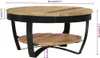 vidaXL Table basse en bois de manguier brut massif 65 x 32 Voir les images du produit 15