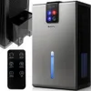 A Ruhhy humidifier with a remote control and a close-up of the water tank. Anteprima dell’immagine prodotto