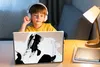 MuchoWow® Laptop Aufkleber Sticker Cover Schwarz - Abstrakt Produktbild-Vorschau 3