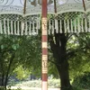 Sonnenschirm Bali Schirm 180 cm Weiß, Gold Bemalung Produktbild-Vorschau 7