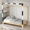 ML-Design detská posteľ futbalová bránka 80x160 cm drevená Náhľad obrázku produktu 1