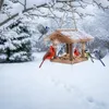 Relaxdays Vogelfutterhaus, Holz, Vogelhaus zum Aufhängen, Produktbild-Vorschau 5