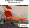 CASARIA® Transat alumimium Pliable Ibiza Orange Dossier Voir les images du produit 2