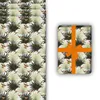 Tropisches Retro Geschenkpapier mit Palmwedeln & Kolibris, Produktbild-Vorschau 3
