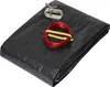 A folded black tarp with a coil of red wire and a metal clamp on top, set against a white background. Produktbild-Vorschau