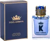 A product shot of a Dolce & Gabbana K By Dolce y Gabbana Edt Spray 50ml perfume bottle and its box. Produktbild-Vorschau