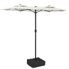 vidaXL Doppelsonnenschirm mit LEDs Sandweiß 316x240 cm -  Produktbild-Vorschau 3
