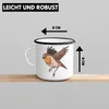 Trendation - Rotkehlchen Vogel Emaille Tasse Geschenk Produktbild-Vorschau 4