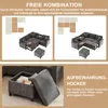 Gerades 4-Sitzer Corduroy Sofa mit Stauraum  unter den Produktbild-Vorschau 4