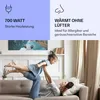 A split image showing product features on the top half and a lifestyle scene of a mother and child on the bottom half. Produktbild-Vorschau